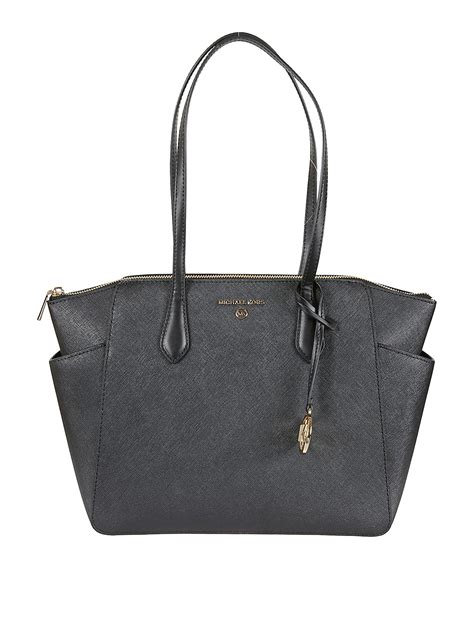 michael kors saffiano leather tote grey|Michael Kors marilyn tote.